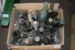 Box of vintage bottles