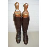 Pair of vintage leather riding boots