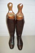 Pair of vintage leather riding boots