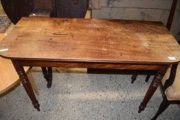 19th Century mahogany side table on turned legs
