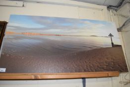 Photographic print on canvas, estuary scene