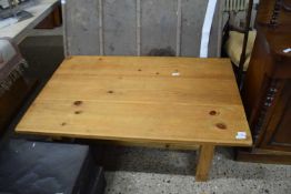 Modern rectangular pine coffee table