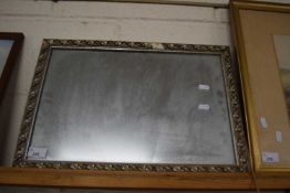 Rectangular wall mirror in silvered finish frame