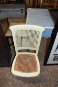 Cane seated and backed side chair
