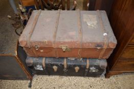 Two vintage trunks and contents