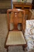 18th Century walnut cabriole legged dining chair