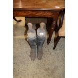 Pair of vintage leather riding boots, very worn condition