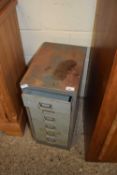 Vintage industrial metal workshop six drawer chest