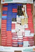 One box of cigarette packets mainly John Player, Park Drive and Gold Leaf