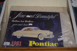 Reproduction metal sign, Pontiac 1951