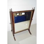 Small rectangular mahogany framed wall mirror