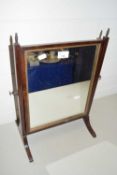 Small rectangular mahogany framed wall mirror