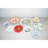 Collection of Poole pottery pin dishes, plates and other items