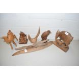 Mixed Lot: Various assorted wooden animals
