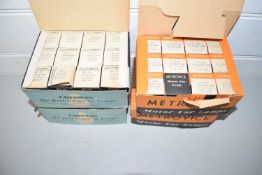 Four boxes vintage motor lamp bulbs by Metrovick and Ediswan