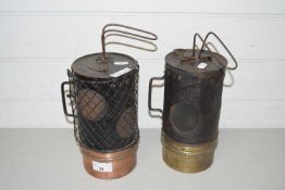 Two vintage parafin lamps