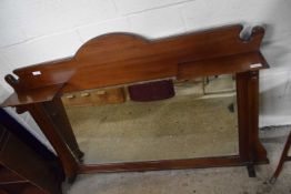 Late 19th Century mahogany framed bevelled over mantel mirror