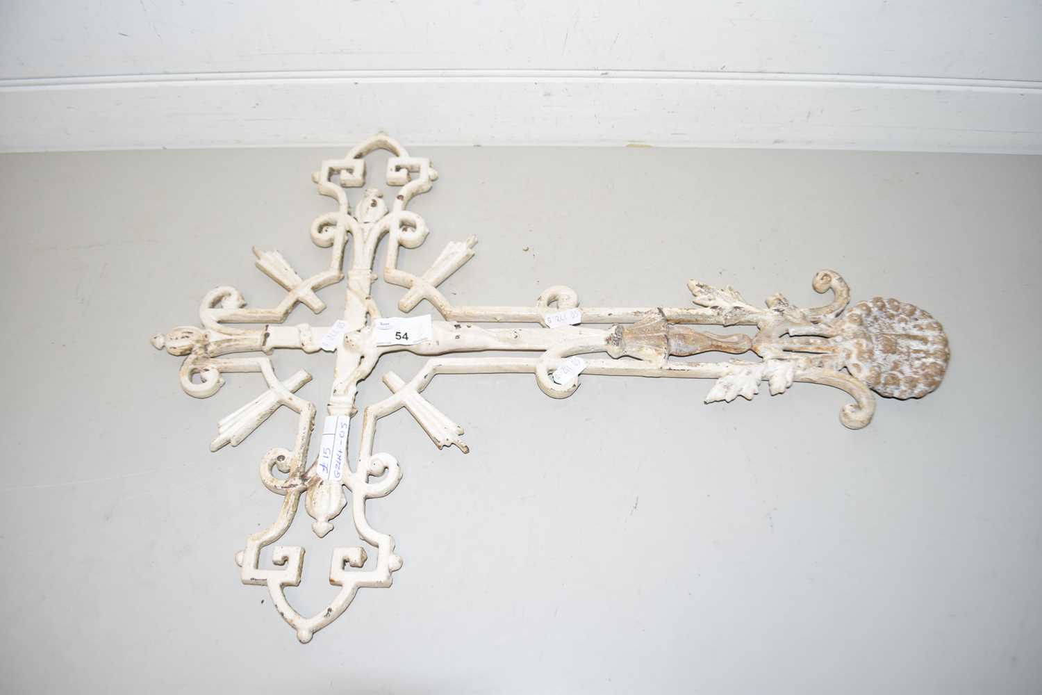 Cast metal crucifix