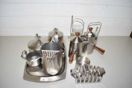 Collection of Old Hall steel tea wares and other items