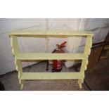 Small painted pine wall shelf