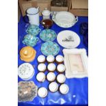 Mixed Lot: Various assorted ceramics, enamel jug and other items