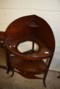 19th Century mahogany corner wash stand on flared legs