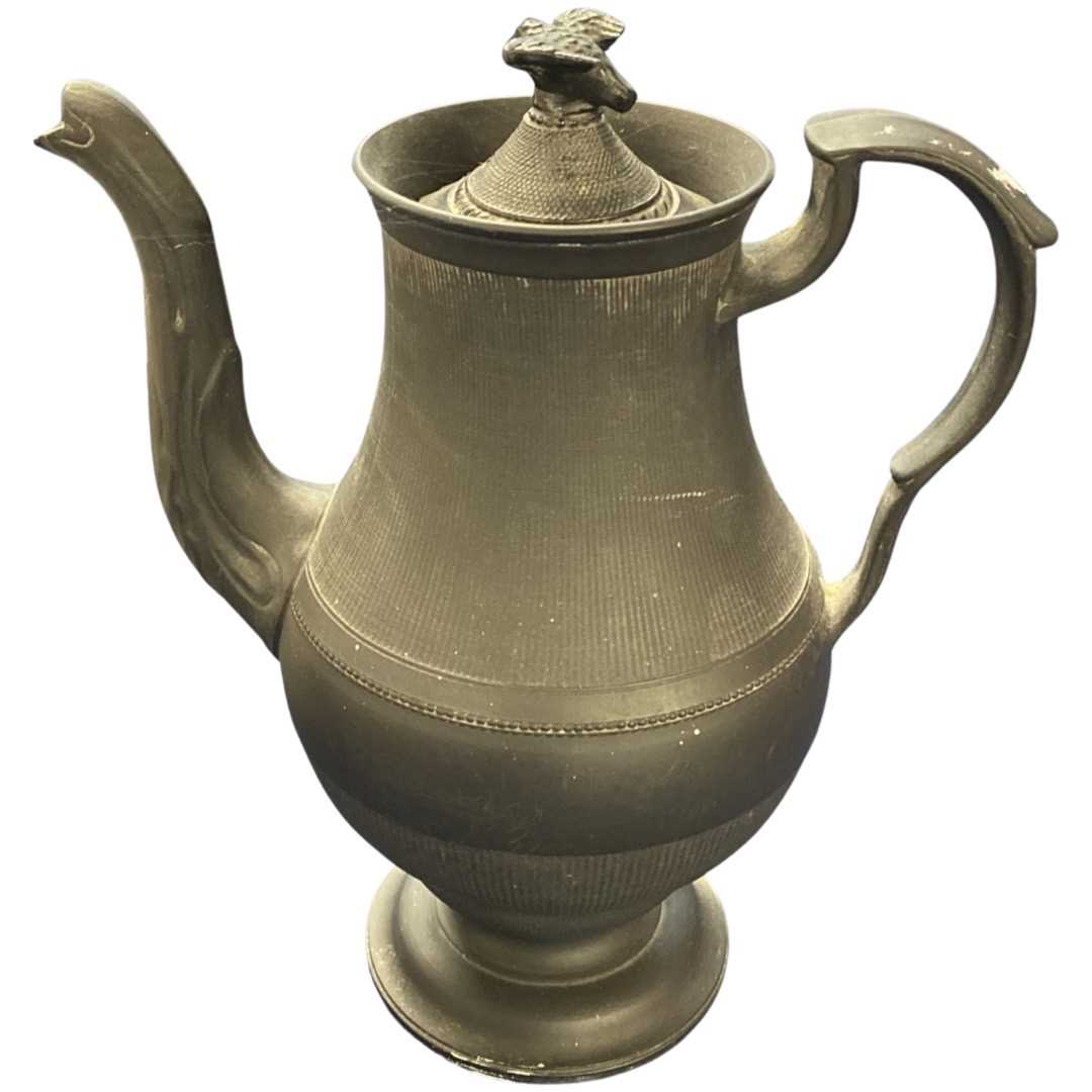 Jackfield type black pottery coffee pot, late 18th century - Image 2 of 6