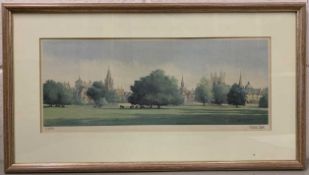 Valerie Petts (British, 20th century) New College, Oxford, chromolithograph, limited editon,