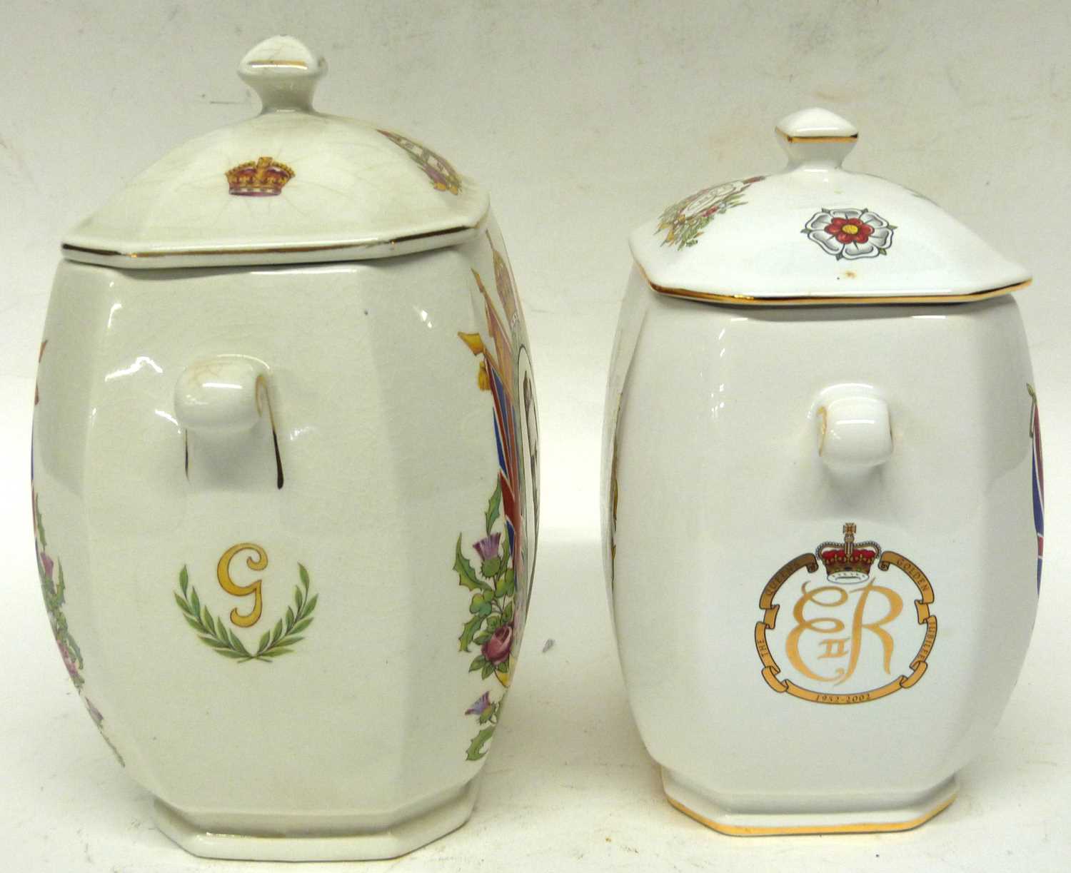 Two biscuit barrels, one to commemorate the Jubilee of the late Queen Elizabeth, a further one to - Image 12 of 14