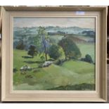 Vera K. Spencer A.R.C.A (British, 20th century), 'Wensley Dale', oil on board, signed and dated