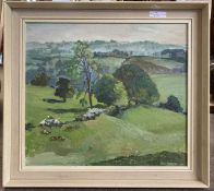 Vera K. Spencer A.R.C.A (British, 20th century), 'Wensley Dale', oil on board, signed and dated