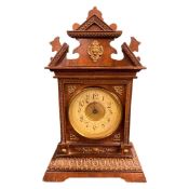 Wooden mantel clock