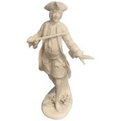 Nymphenburg blanc-de-chine figure of a gentleman in 18th Century dress