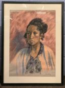 Robert Elwood Wilson (British, 1927-2016), 'Kim', pastel, signed, 23x16ins, mounted, framed and