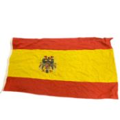 Large Vintage Franco Spanish flag - some moth damage - 80cm x 140cm