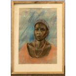 Robert Elwood Wilson (British, 1927-2016), 'Rafiki', pastel, signed, 22x15ins, mounted, framed and