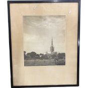 C J S Glanville, 1935, View of Norwich Castle, photographic print laid on paper,12x10ins, framed and