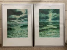 George Debenham (contemporary), 'Morning Storm' and 'Silver Lining' chromolithographs, limited