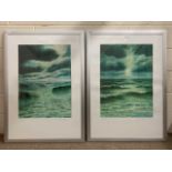 George Debenham (contemporary), 'Morning Storm' and 'Silver Lining' chromolithographs, limited