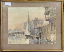 Attributed to Major T.F. Brook, 'Mesopotamia', watercolour, signed and dated 1919, 9x11.5ins,