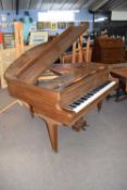 John Broadwood & Sons mahogany baby grand piano, 142cm long