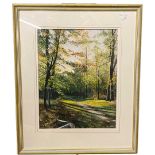 J.Pace (British, 20th century), "autumn - pretty corner", pastel, signed, 10x13ins, mounted,