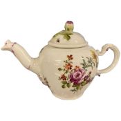 18th Century Vienna teapot with floral design with cover (possibly matched)
