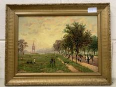 Attributed to Robert Finlay McIntyne (British, 20th century), Rotten Row, Hyde Park, signed, 9.