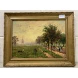 Attributed to Robert Finlay McIntyne (British, 20th century), Rotten Row, Hyde Park, signed, 9.