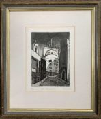 British, contemporary, 'At Piccadilly', woodblock print, artist's proof, signed in pencil,