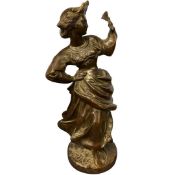 Bronze of a young lady with fan, the base stamped Rancoulet, 32cm high