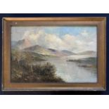 F.E. Jamieson (British, 20th century), Loch Katrine, Scotland, oil on board, signed,15x23ins,