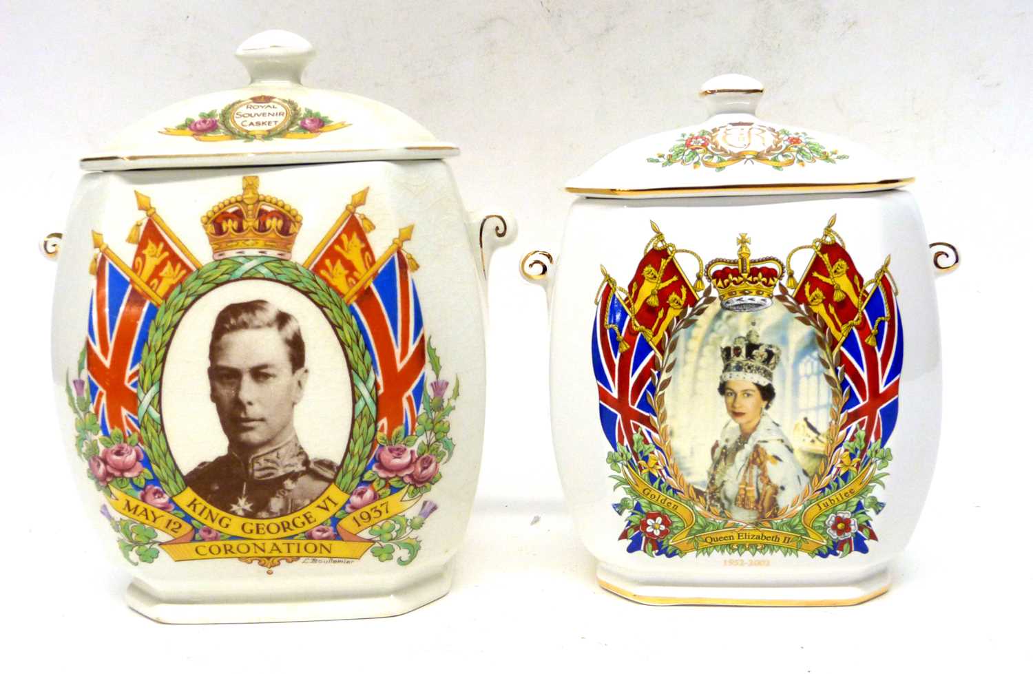 Two biscuit barrels, one to commemorate the Jubilee of the late Queen Elizabeth, a further one to - Image 8 of 14