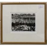 Ivy Smith (British, 20th century) "Whitlingham Marsh-Snow", etching, limited edition, numbered (5/